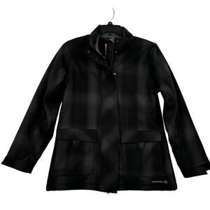 Merrell Jacket Women's Size M Black Plaid Opti Shell Opti Warm Insulated NO HOOD
